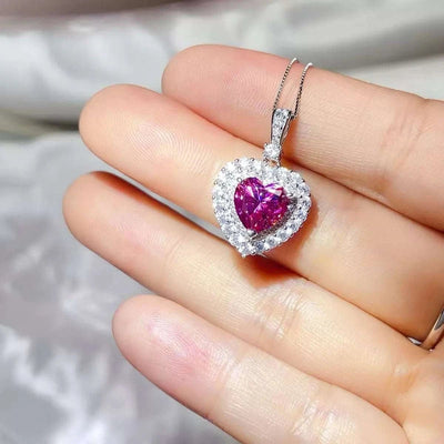 1 Carat 925 Sterling Silver Moissanite Necklace - GlowUp Garments