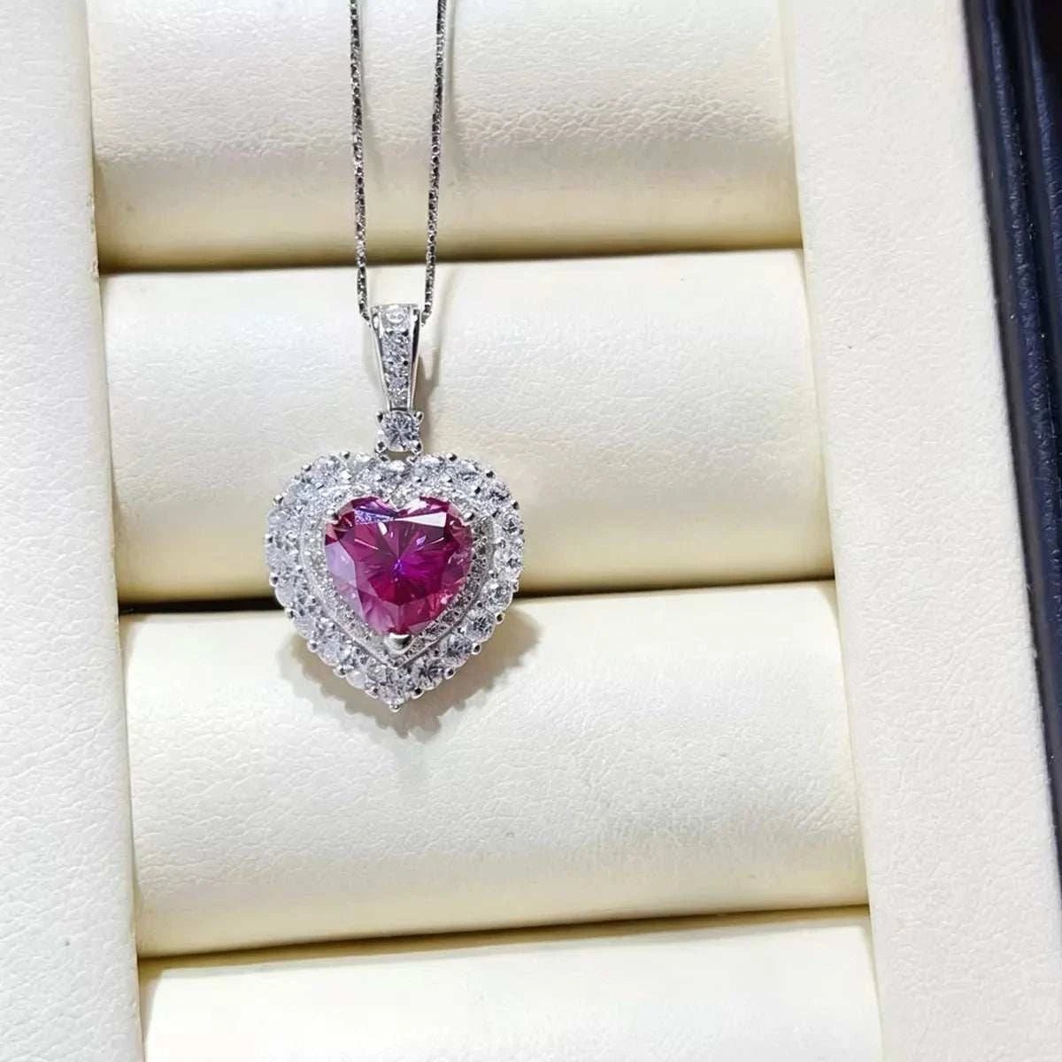 1 Carat 925 Sterling Silver Moissanite Necklace - GlowUp Garments