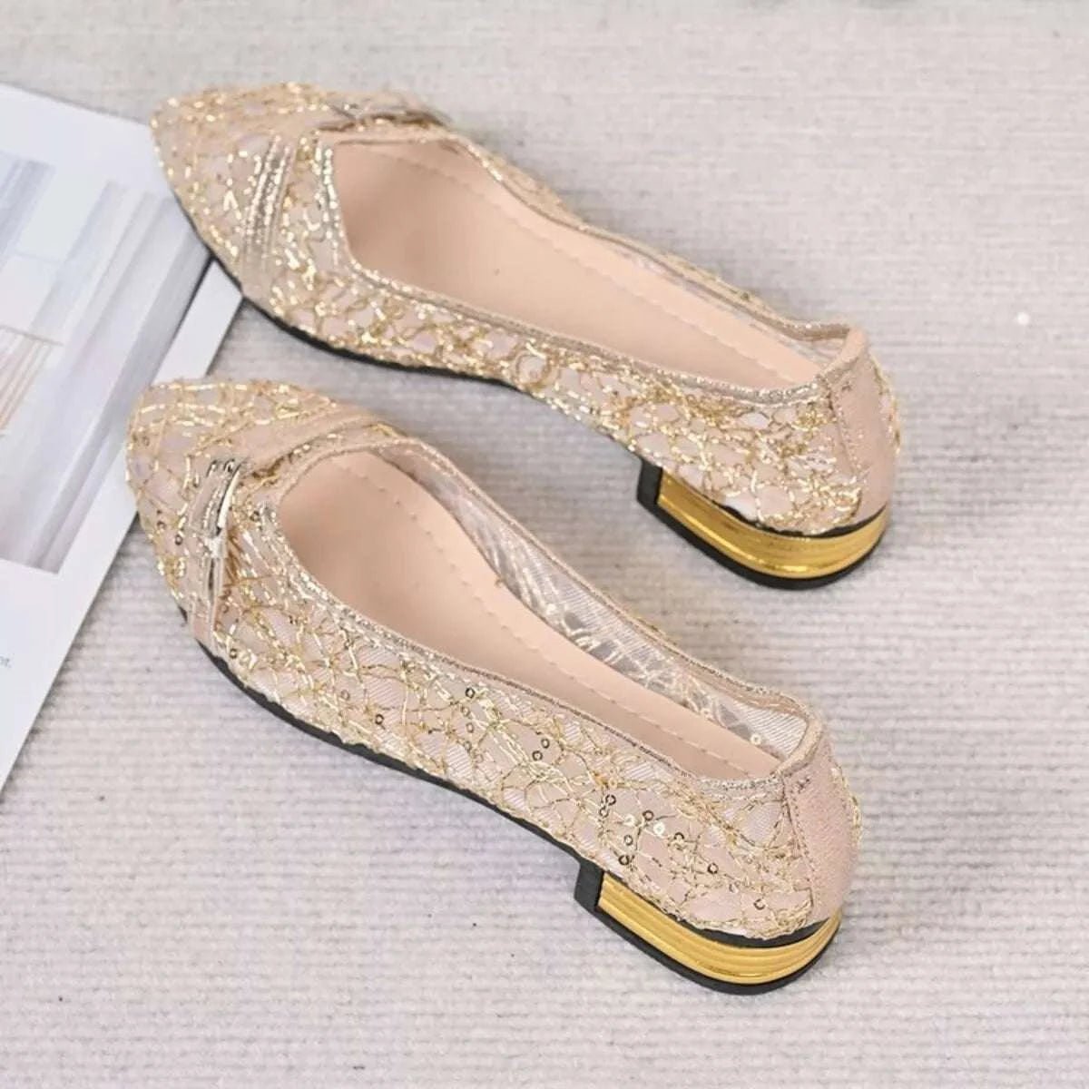 Point Toe Block Heels Loafers - GlowUp Garments