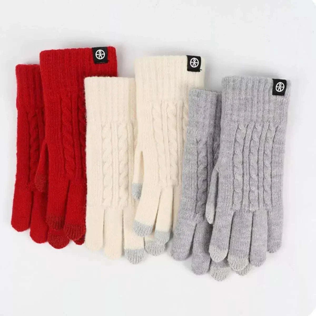 Cable Knit Touchscreen Gloves - GlowUp Garments