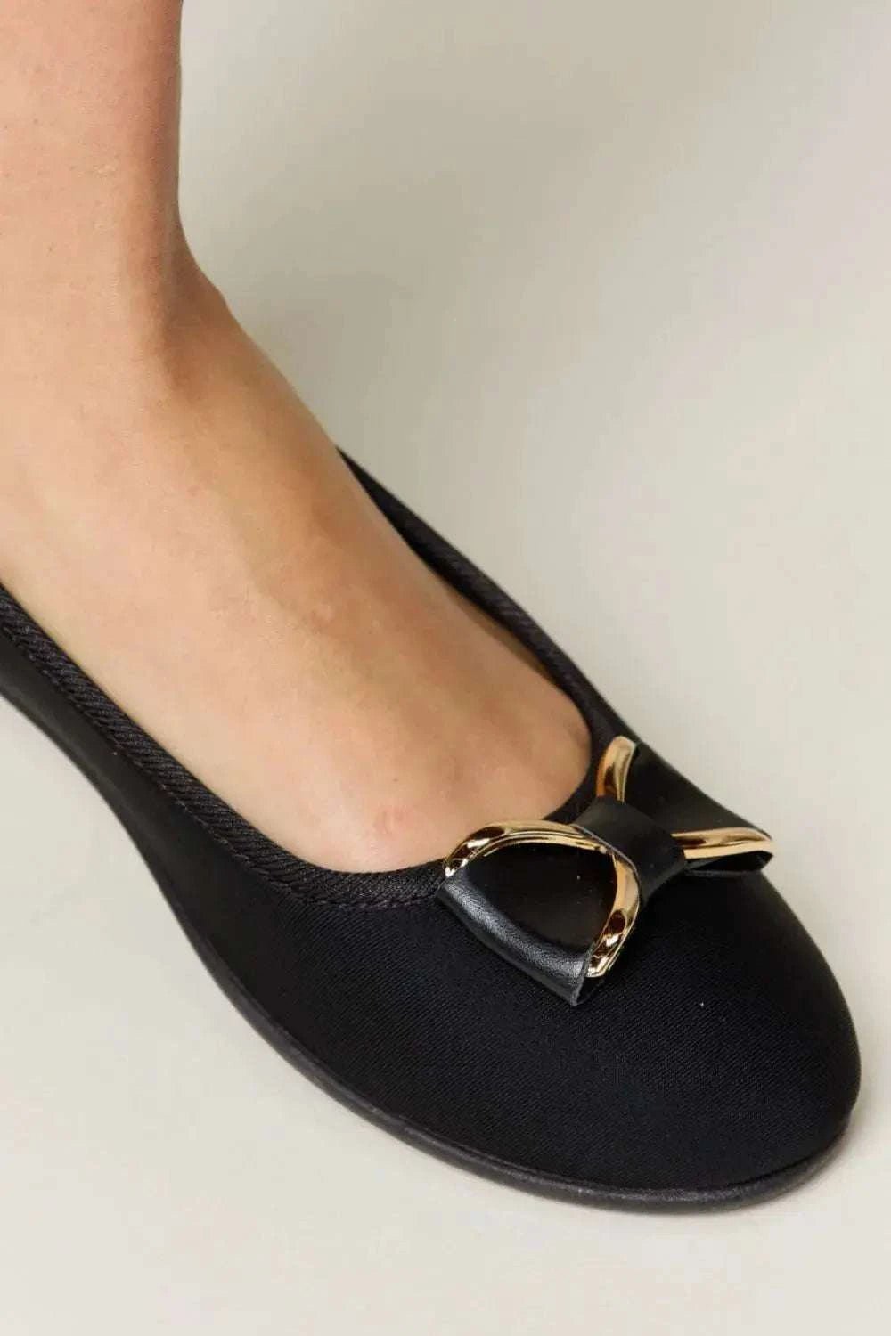 Forever Link Metal Buckle Flat Loafers - GlowUp Garments