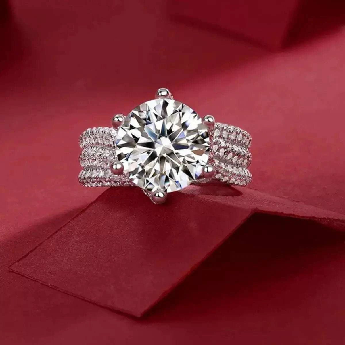 5 Carat Moissanite 925 Sterling Silver Ring - GlowUp Garments