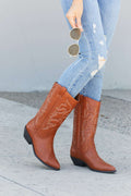 Fortune Dynamic Countryside Lane Mid-Calf Embroidered Cowboy Boots - GlowUp Garments