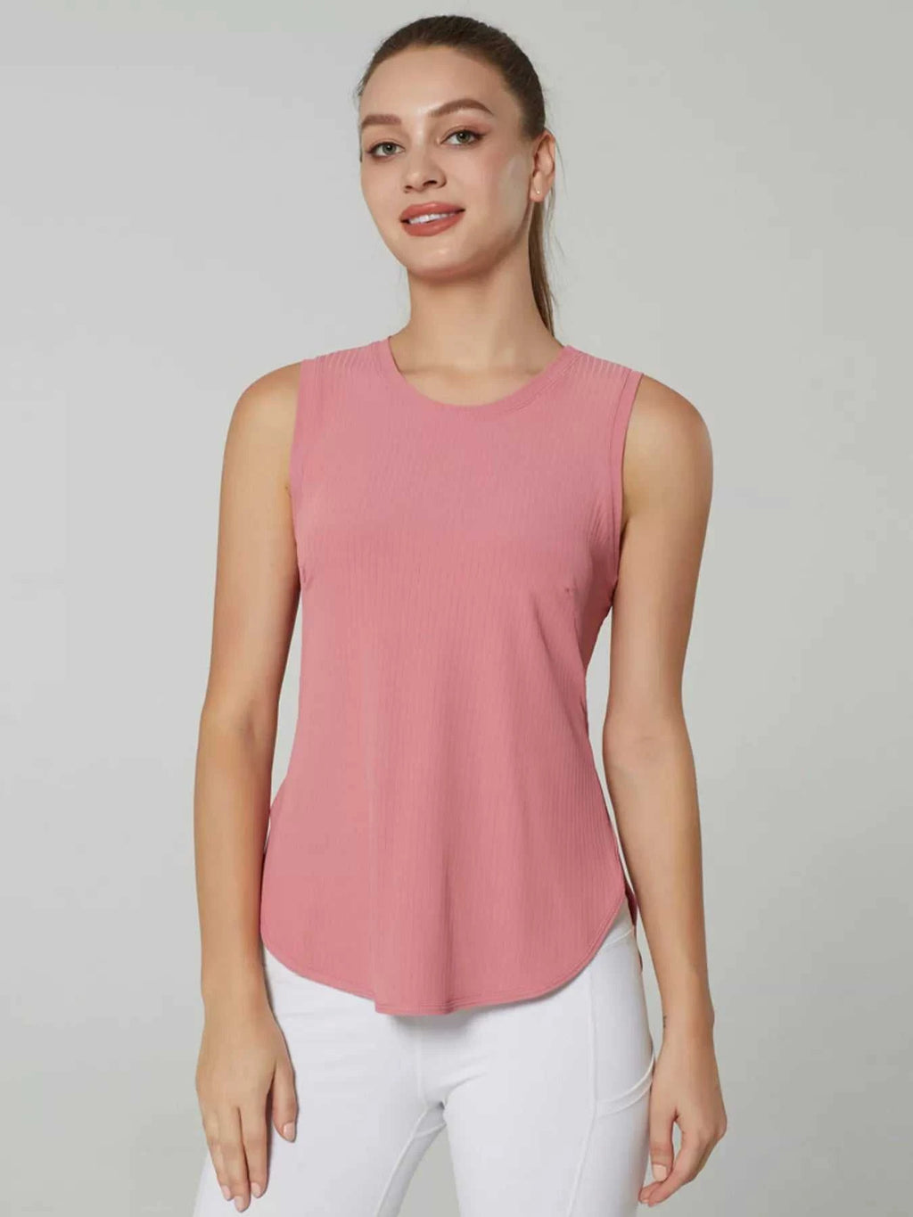 Lightweight Ribbed Active Tank - GlowUp Garments