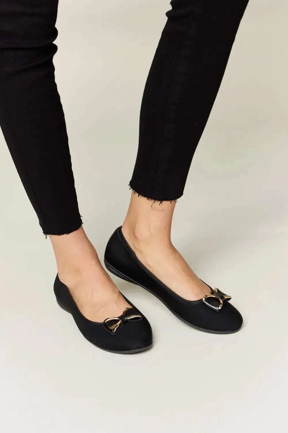 Forever Link Metal Buckle Flat Loafers - GlowUp Garments