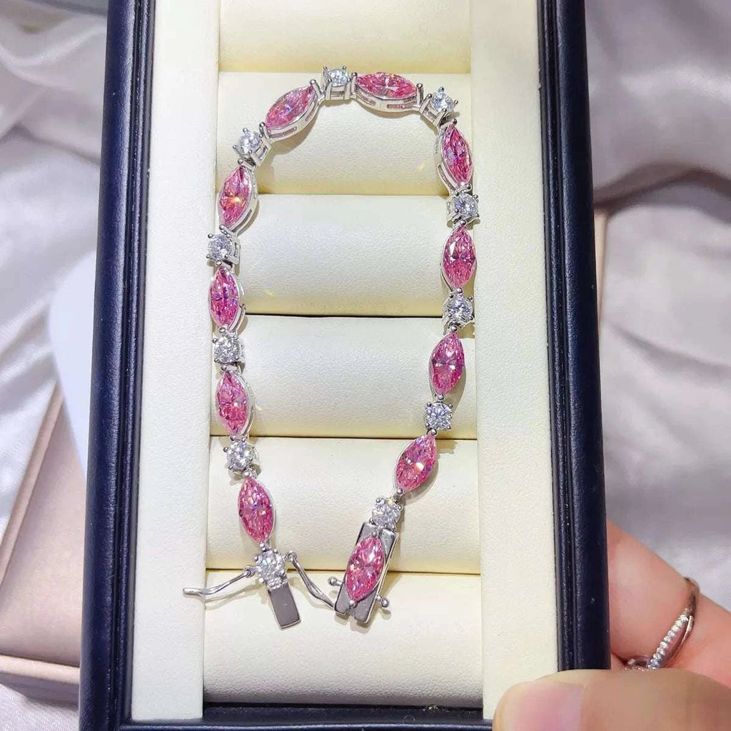 925 Sterling Silver Moissanite Bracelet - GlowUp Garments