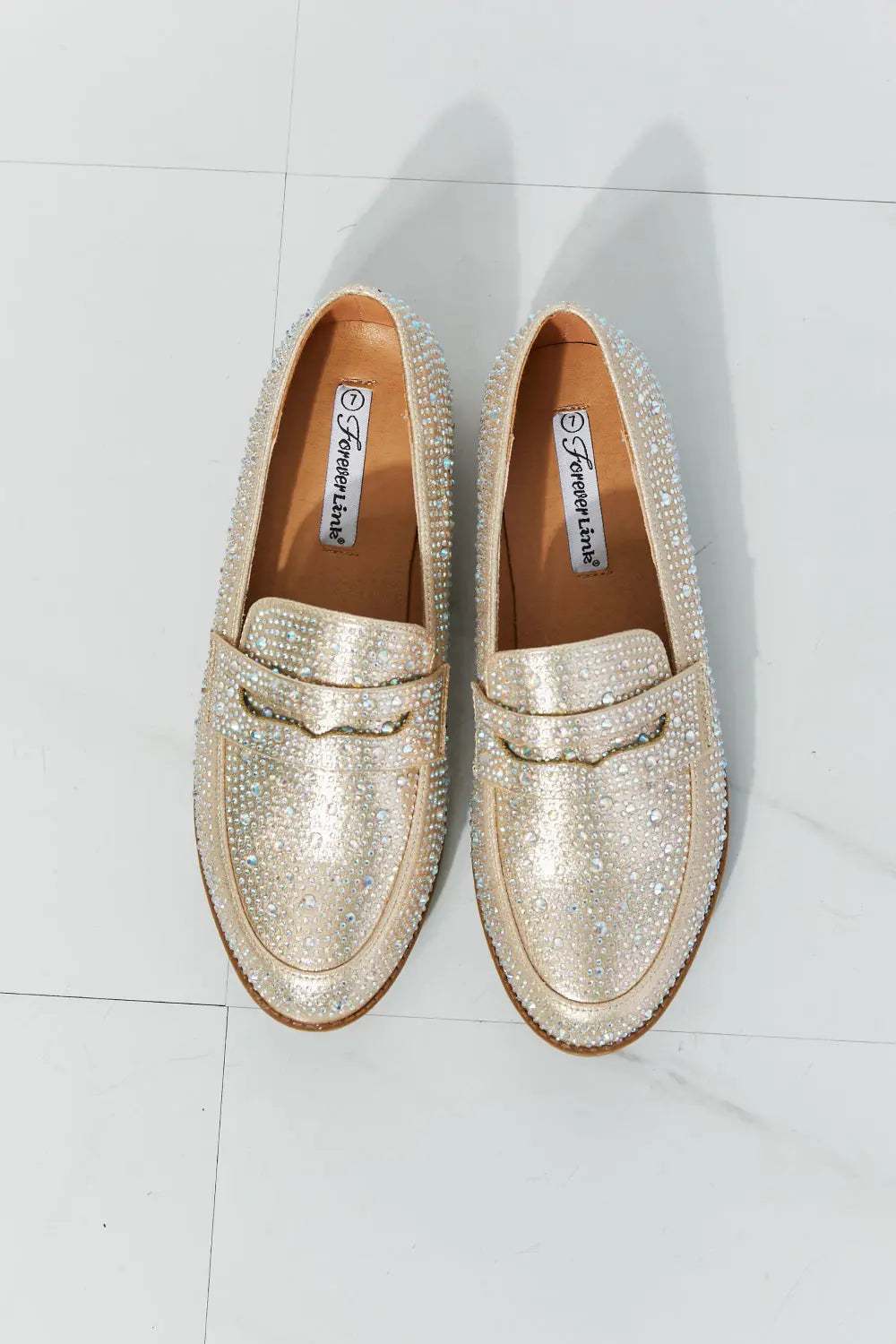 Forever Link Make It Shine Rhinestone Loafers - GlowUp Garments
