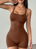 Double Spaghetti Strap Active Romper - GlowUp Garments