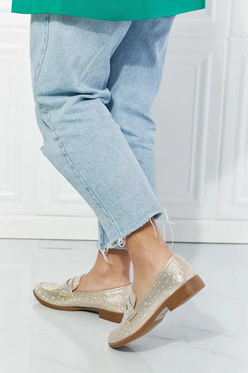 Forever Link Make It Shine Rhinestone Loafers - GlowUp Garments