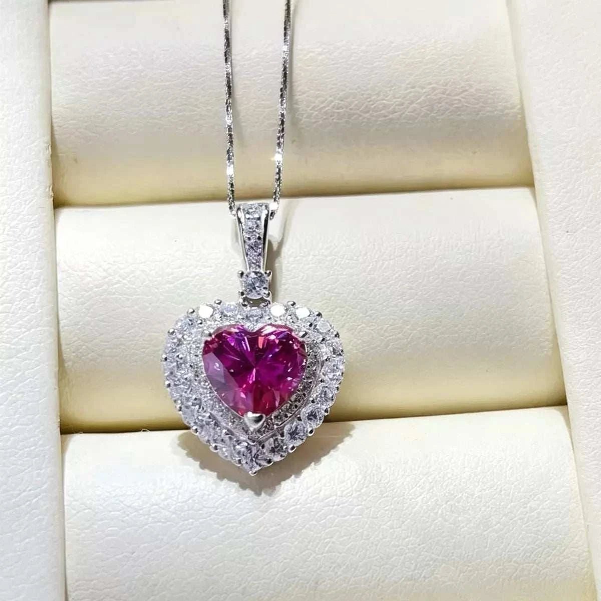 1 Carat 925 Sterling Silver Moissanite Necklace - GlowUp Garments