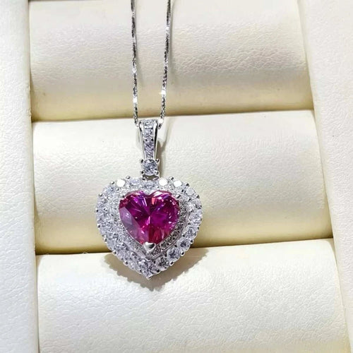 1 Carat 925 Sterling Silver Moissanite Necklace - GlowUp Garments