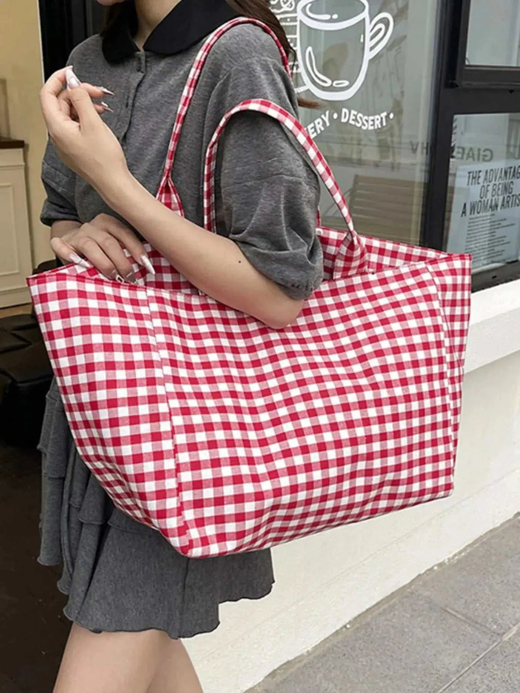 Classic Plaid Tote Bag - GlowUp Garments