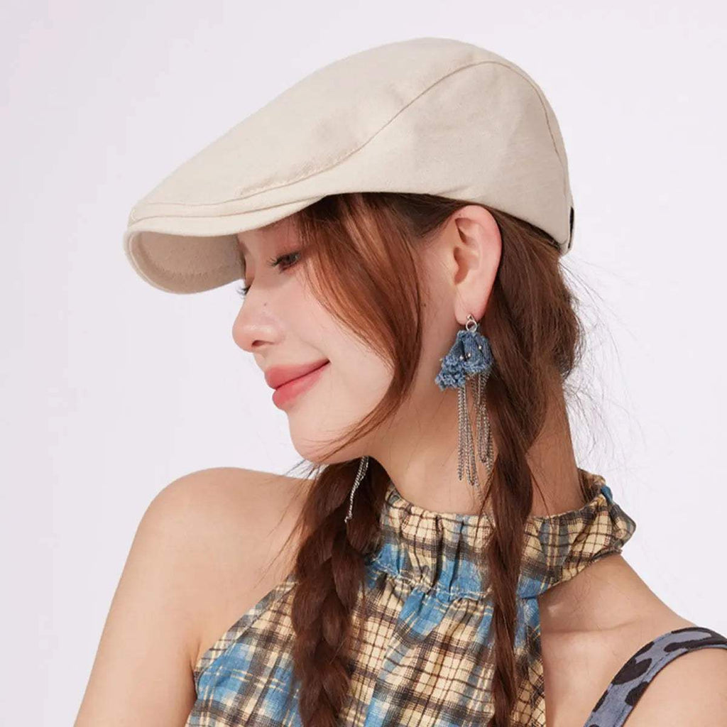 Classic Solid Color Newsboy Cap - GlowUp Garments