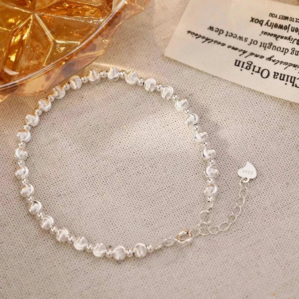 925 Sterling Silver Beaded Bracelet - GlowUp Garments