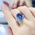 10 Carat Moissanite 925 Sterling Silver Ring - GlowUp Garments