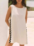 Scalloped Trim Sleeveless Cover-Up - GlowUp Garments