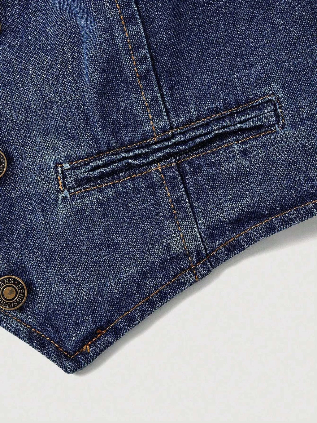 Halter Neck Denim Vest and Wide-Leg Jeans Set - GlowUp Garments