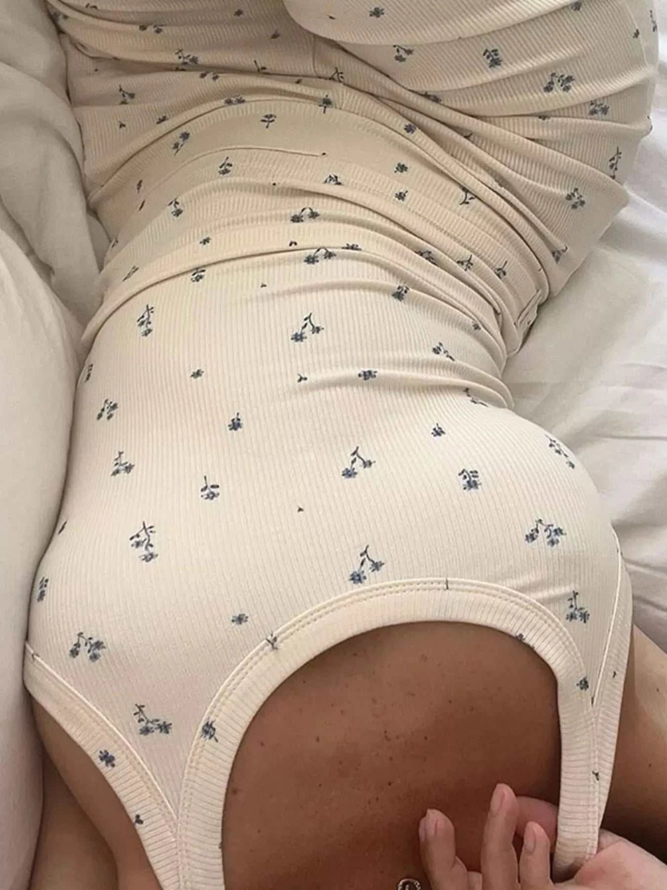 Floral Print Tank & Wide Leg Pants Lounge Set - GlowUp Garments