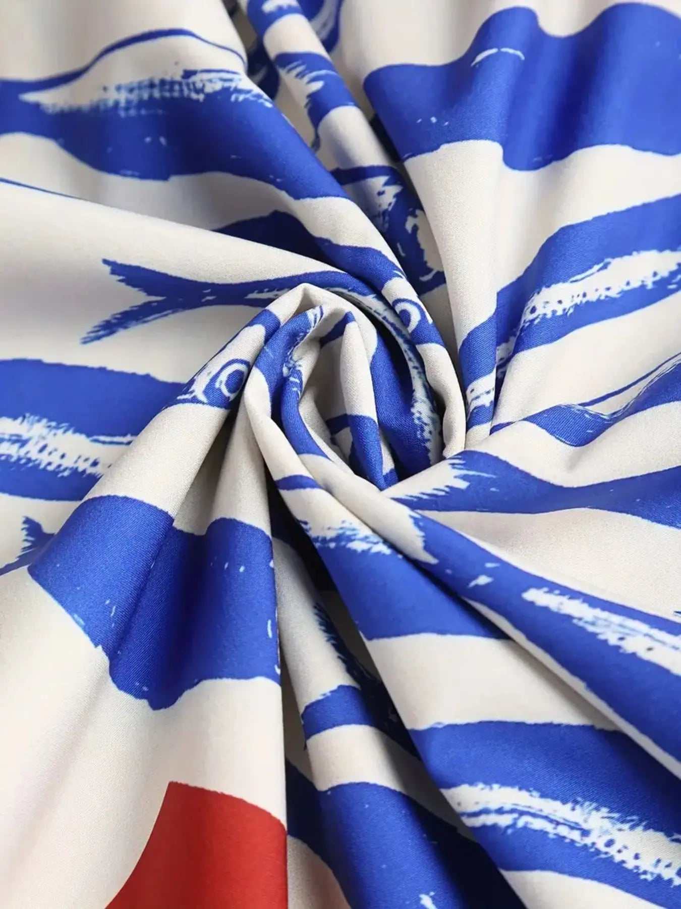 Sardine Print Spaghetti Strap Midi Dress - GlowUp Garments