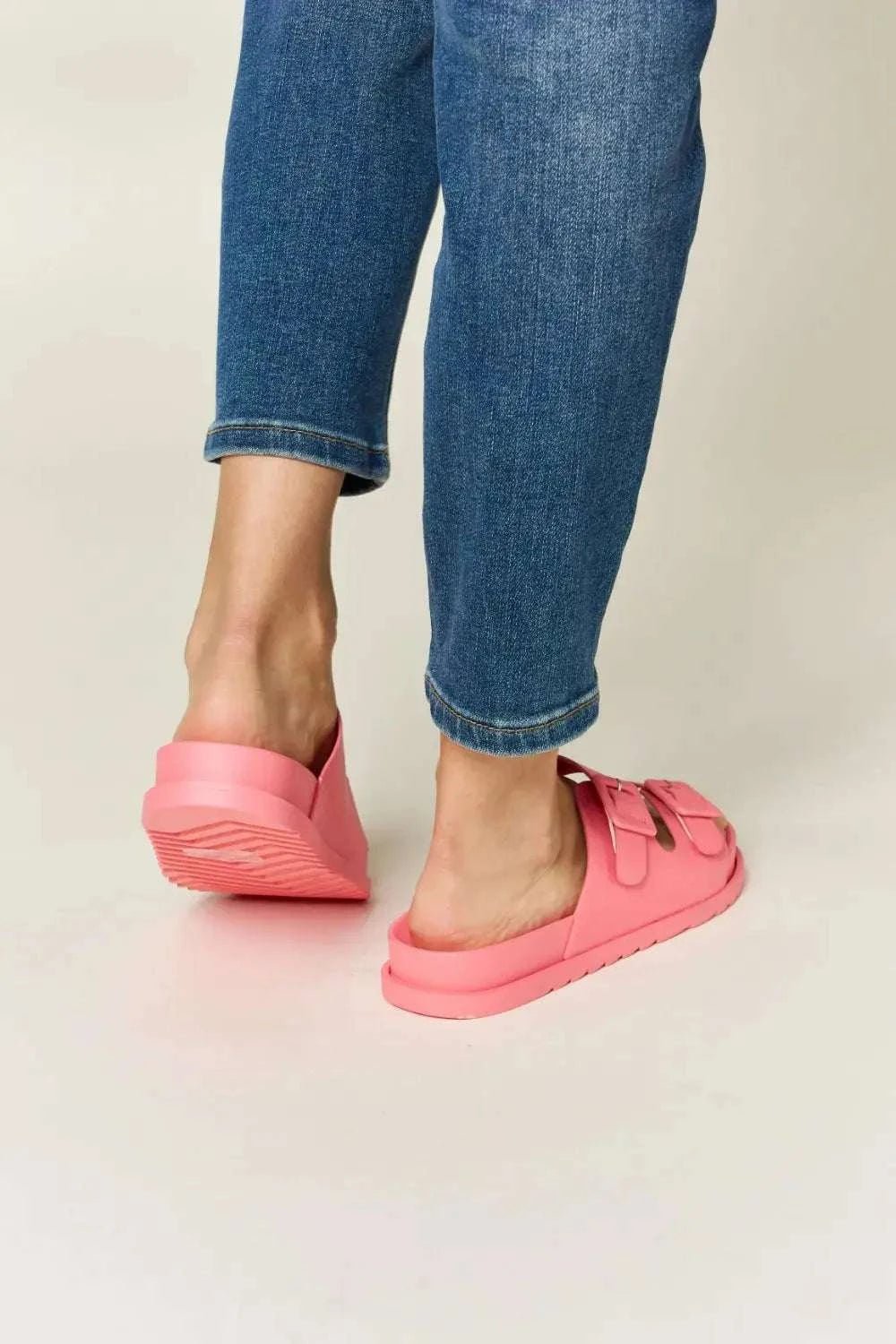 Legend Double Buckle Open Toe Sandals - GlowUp Garments
