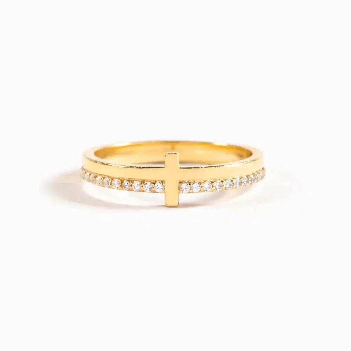925 Sterling Silver Cross Ring - GlowUp Garments