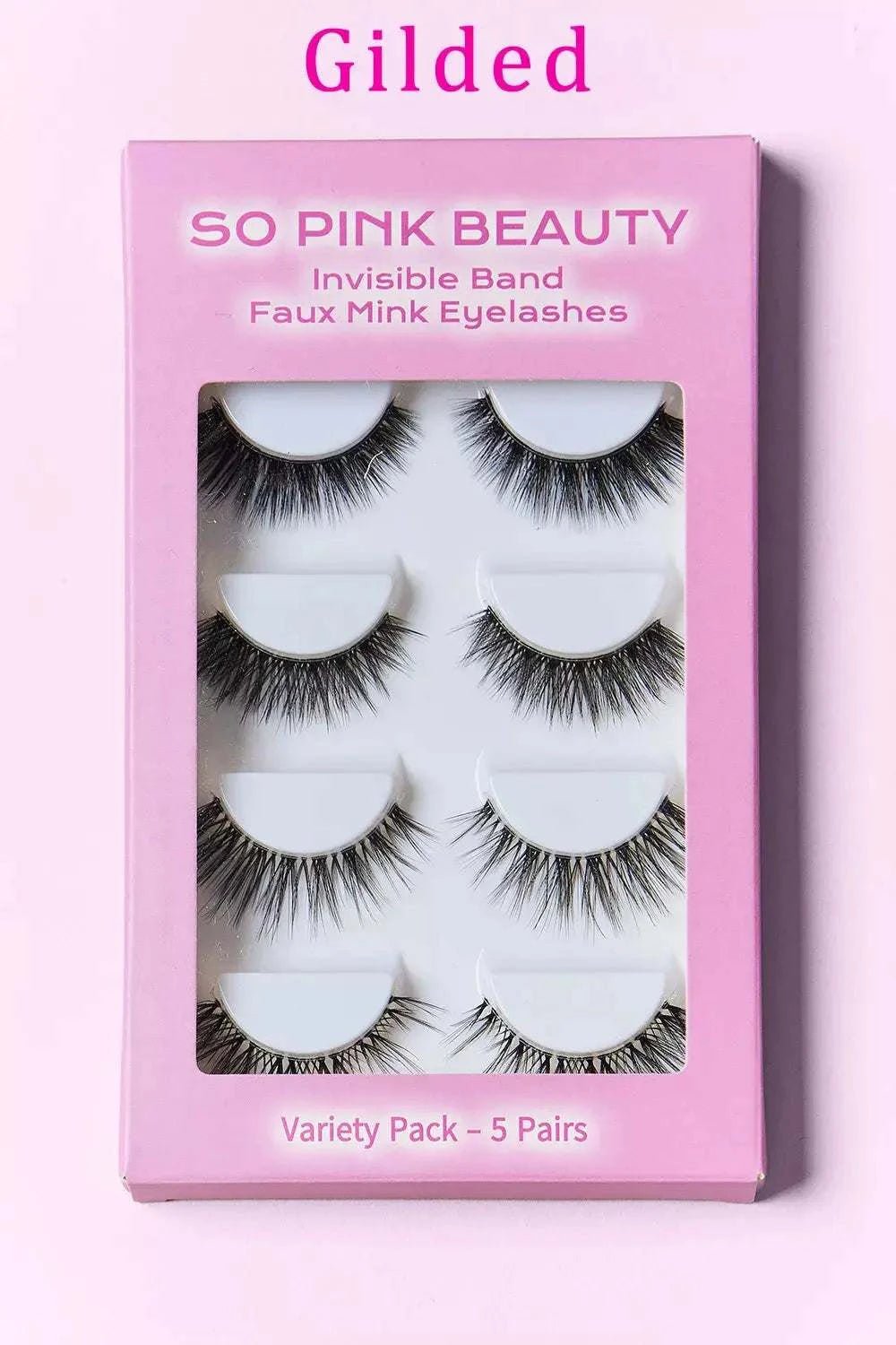 Faux Mink Eyelashes Variety Pack 5 Pairs - GlowUp Garments