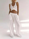 Wide Strap Tank and Pants Lounge Set - GlowUp Garments