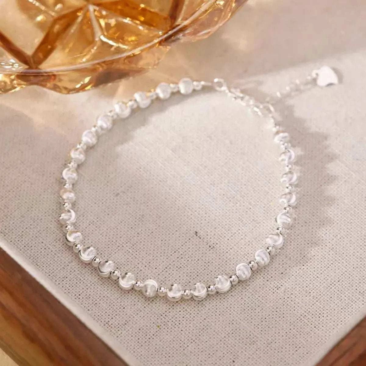 925 Sterling Silver Beaded Bracelet - GlowUp Garments