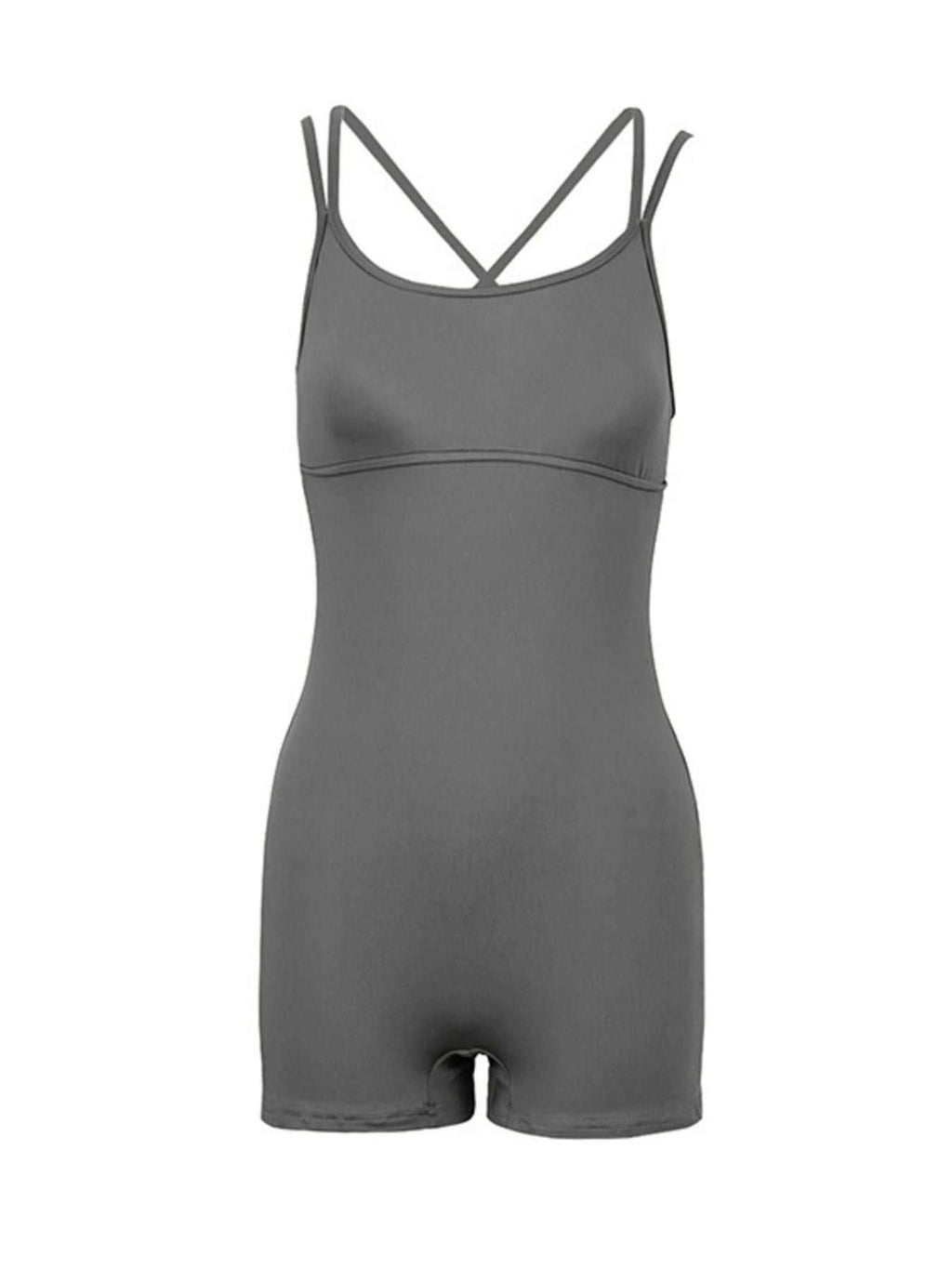 Double Spaghetti Strap Active Romper - GlowUp Garments