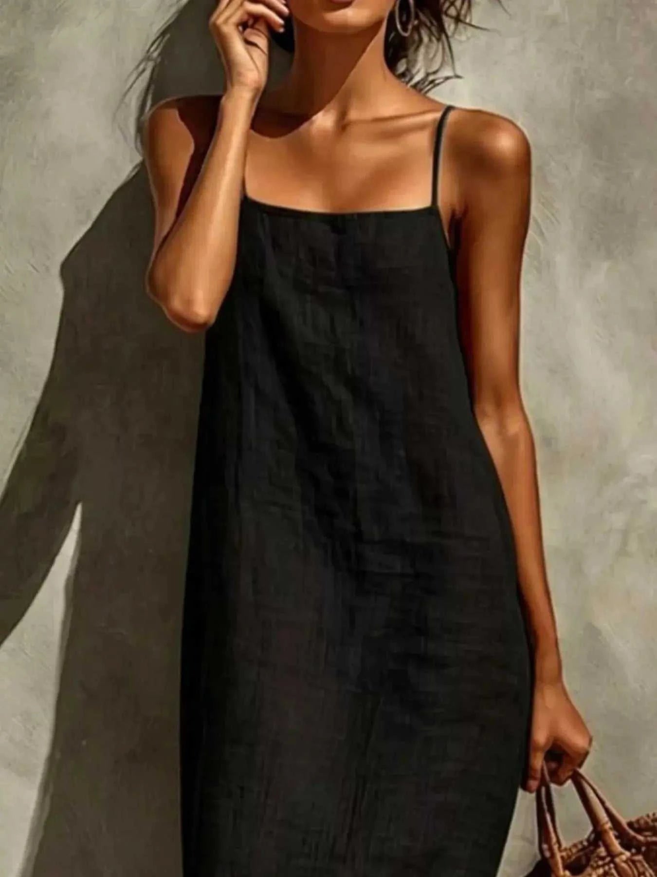 Sleeveless Linen Casual Maxi Dress - GlowUp Garments