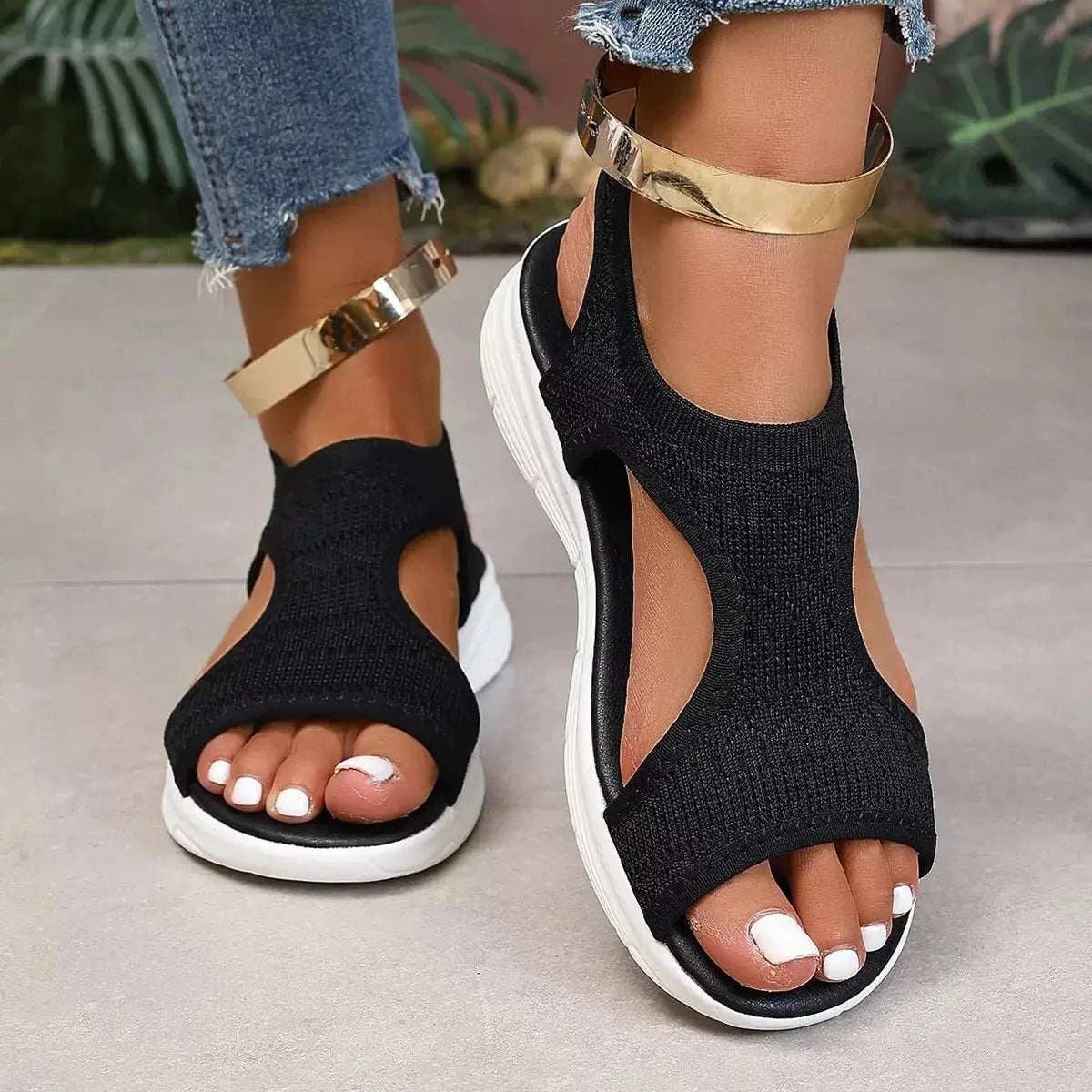 Open Toe Platform Sandals - GlowUp Garments
