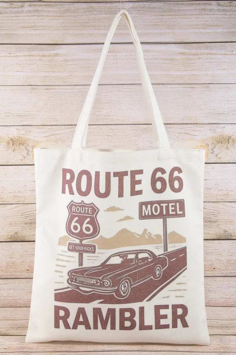 Route 66 Rambler Tote Bag - GlowUp Garments