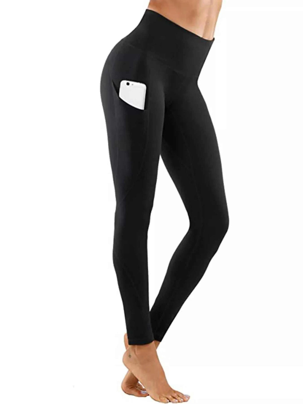 High-Waisted Active Leggings with Pocket - GlowUp Garments