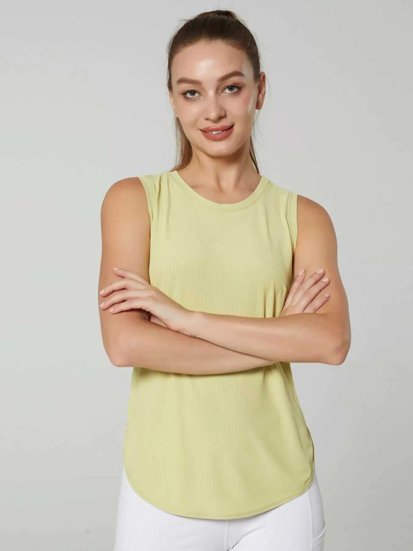 Lightweight Ribbed Active Tank - GlowUp Garments
