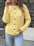 Button Up Dropped Shoulder Cardigan - GlowUp Garments