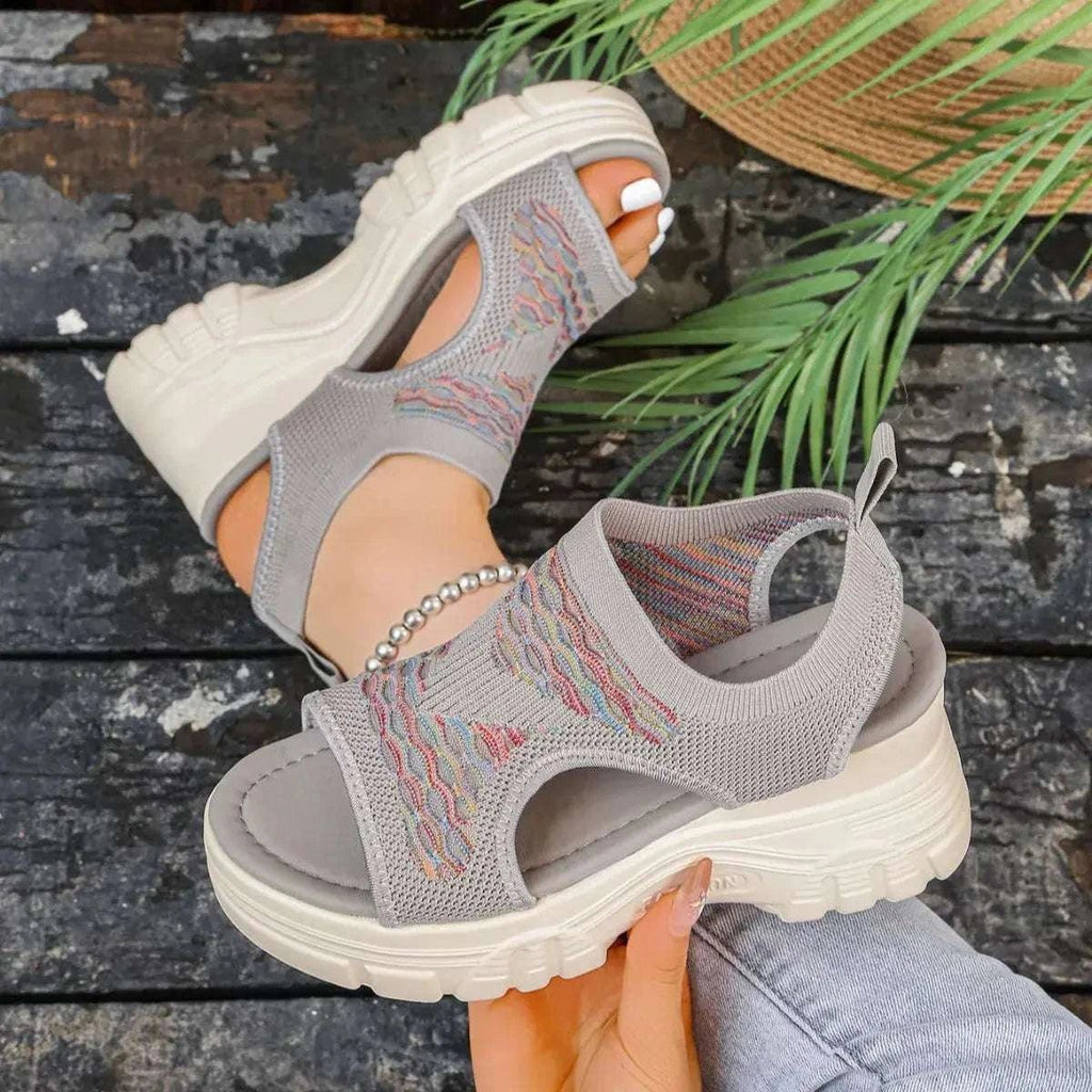 Open Toe Platform Sandals - GlowUp Garments