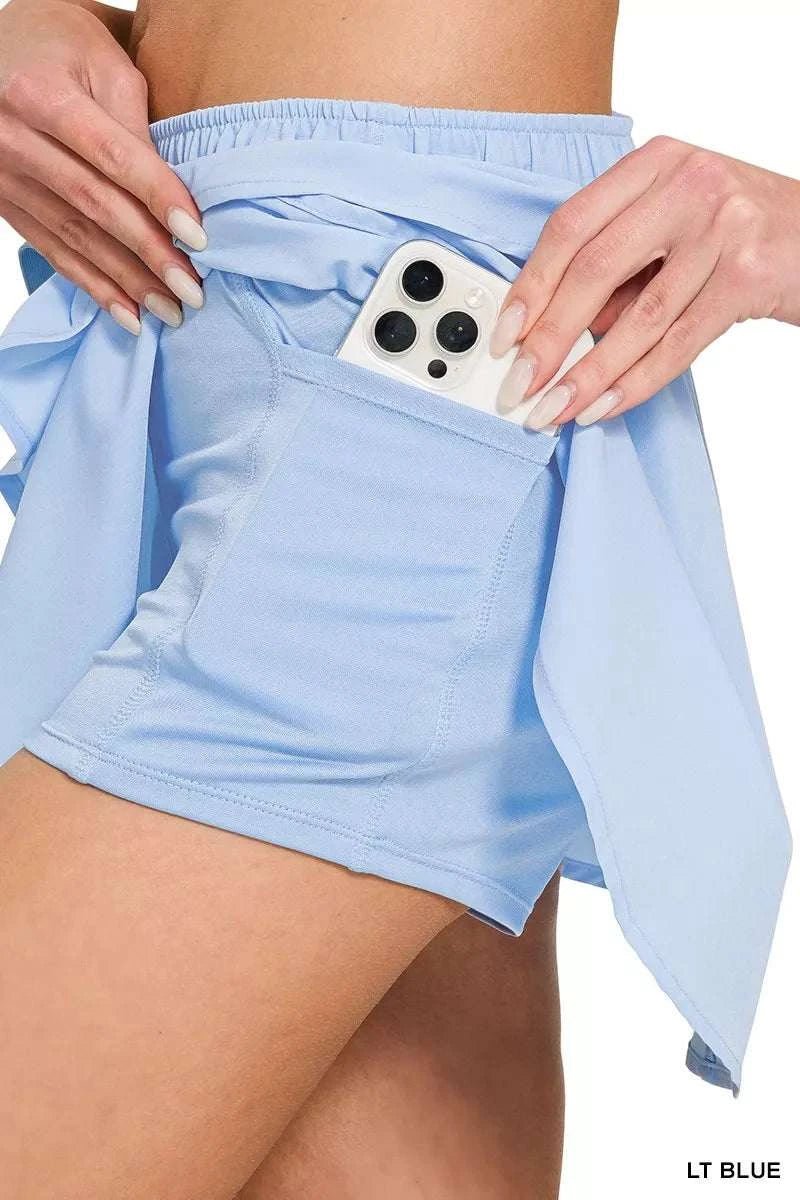 Soft Woven Active Skorts with Pockets - GlowUp Garments