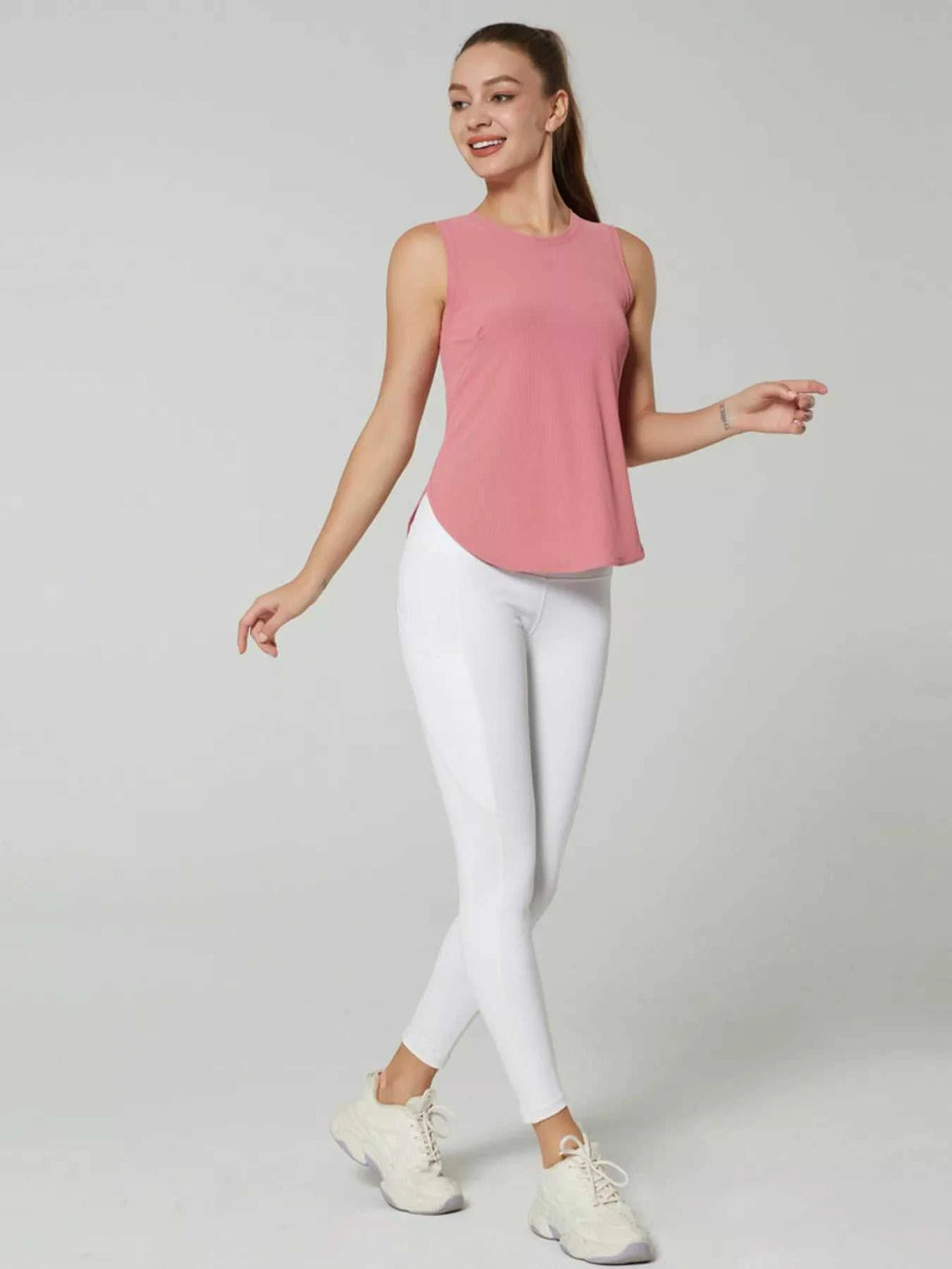 Lightweight Ribbed Active Tank - GlowUp Garments