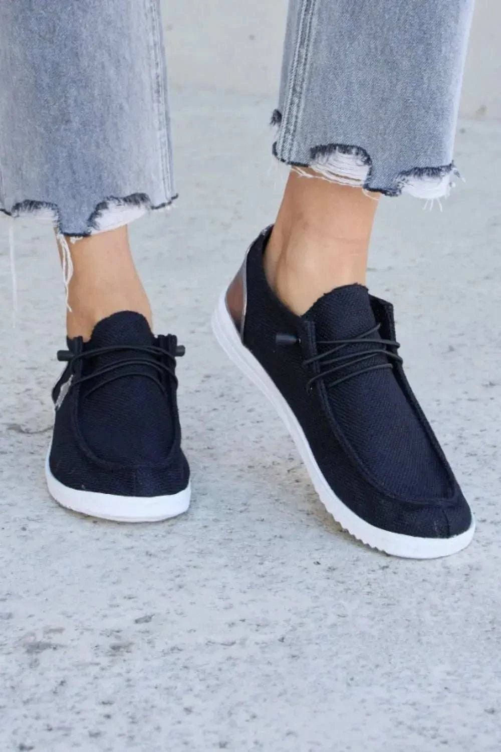 Forever Link Star Lace-Up Flat Sneakers - GlowUp Garments