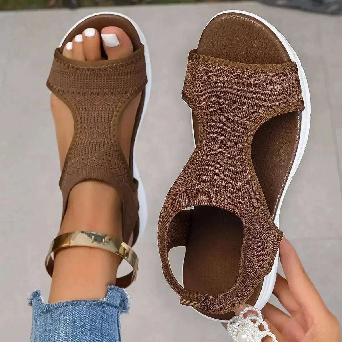 Open Toe Platform Sandals - GlowUp Garments