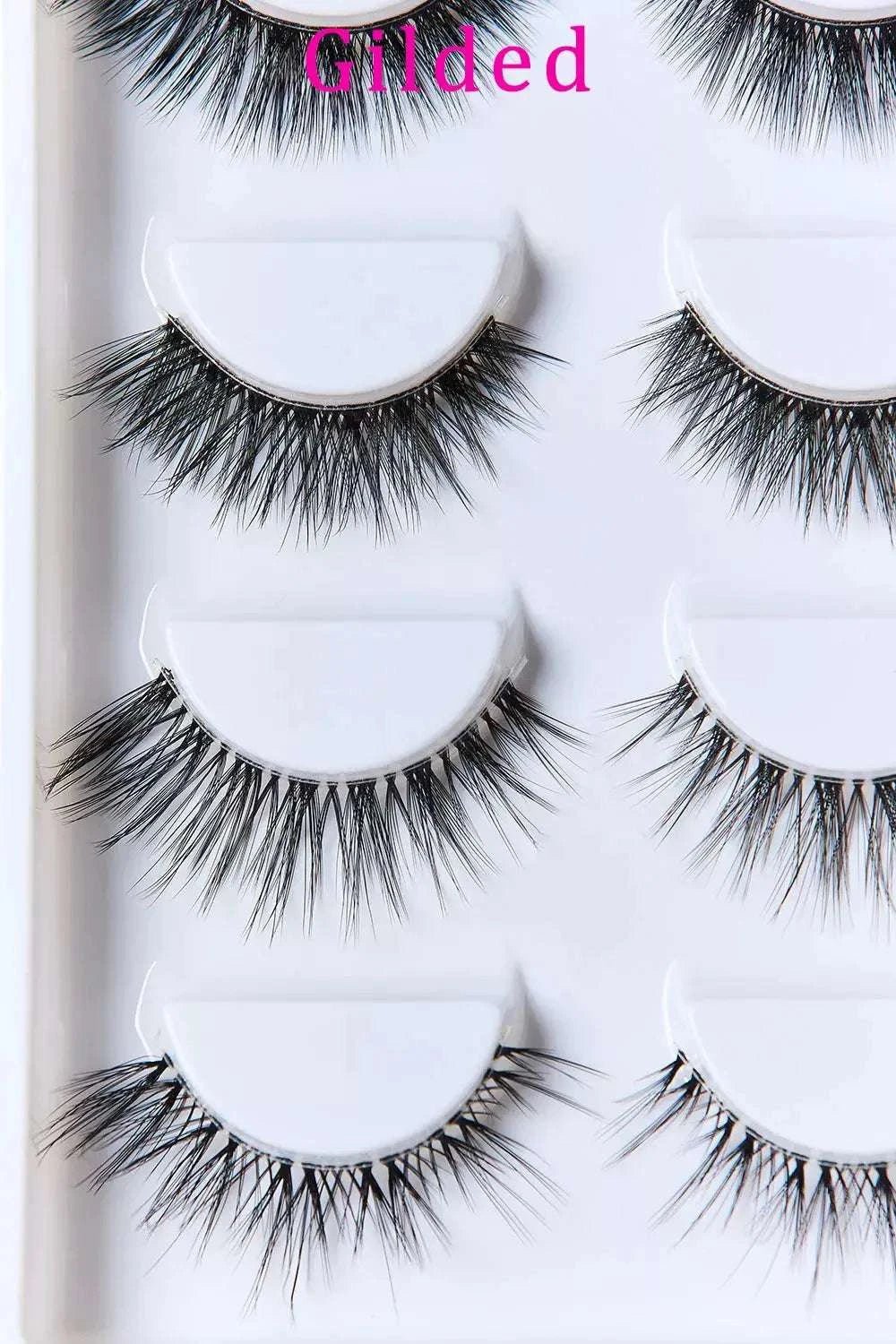 Faux Mink Eyelashes Variety Pack 5 Pairs - GlowUp Garments