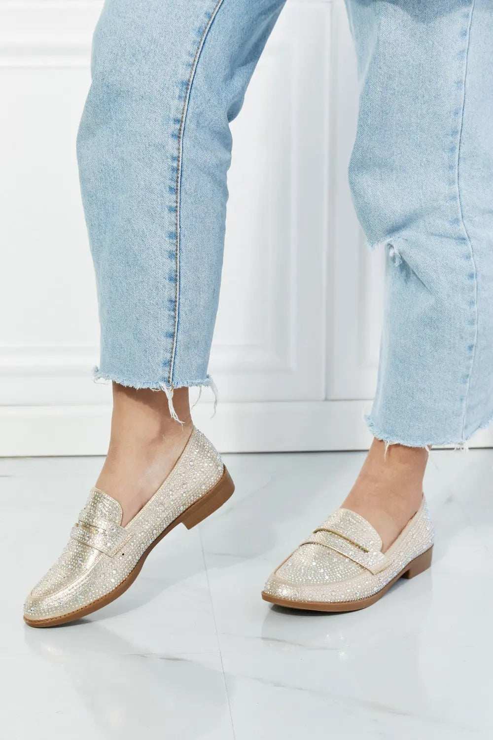 Forever Link Make It Shine Rhinestone Loafers - GlowUp Garments