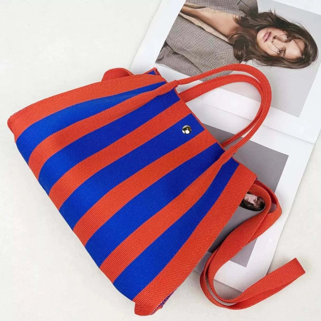Striped Adjustable Strap Crossbody Bag - GlowUp Garments