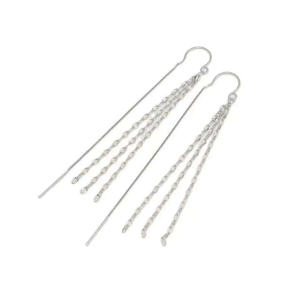 925 Sterling Silver Threader Earrings - GlowUp Garments