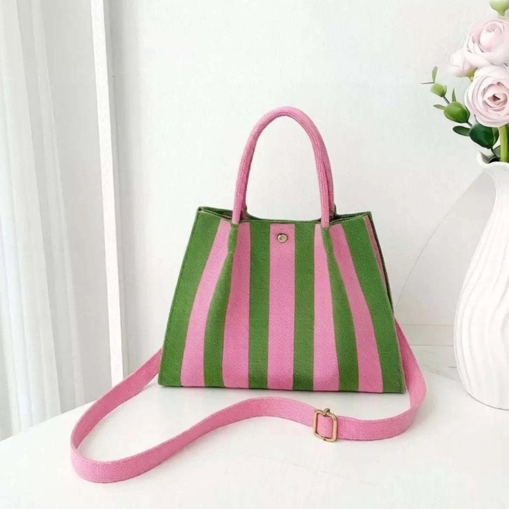 Striped Adjustable Strap Crossbody Bag - GlowUp Garments