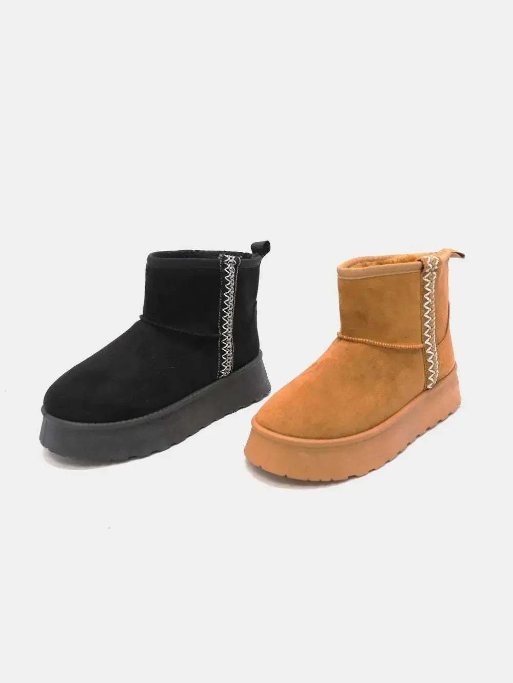 WILD DIVA Round Toe Platform Boots - GlowUp Garments