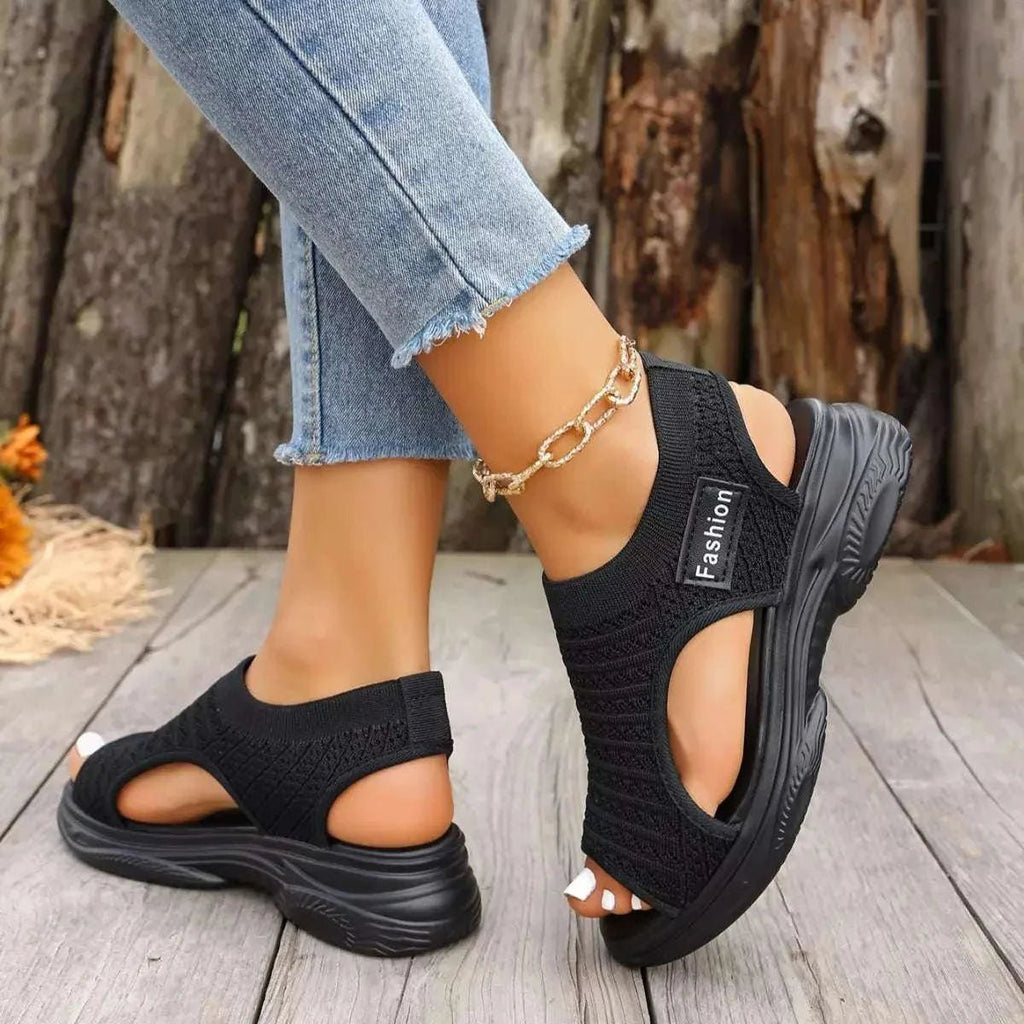 Open Toe Platform Sandals - GlowUp Garments