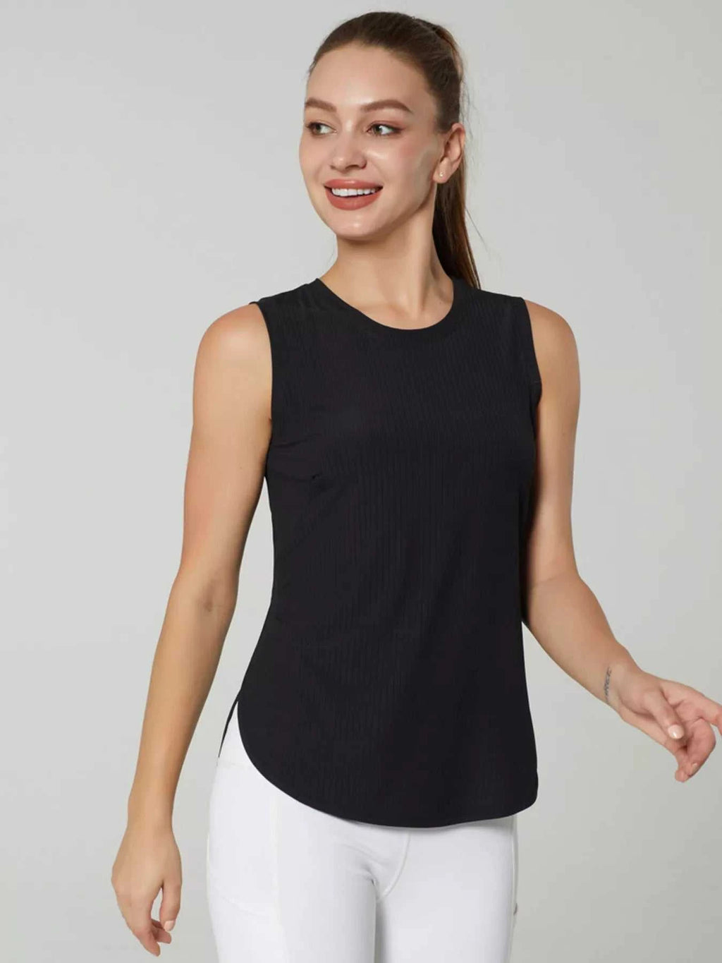 Lightweight Ribbed Active Tank - GlowUp Garments