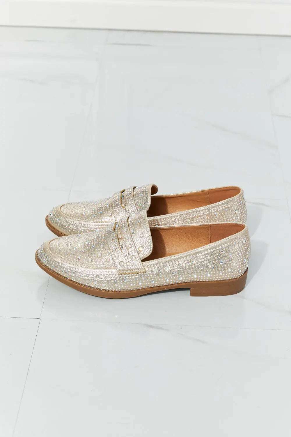 Forever Link Make It Shine Rhinestone Loafers - GlowUp Garments