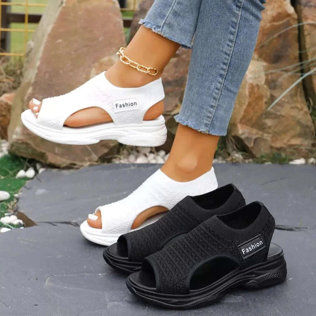 Open Toe Platform Sandals - GlowUp Garments